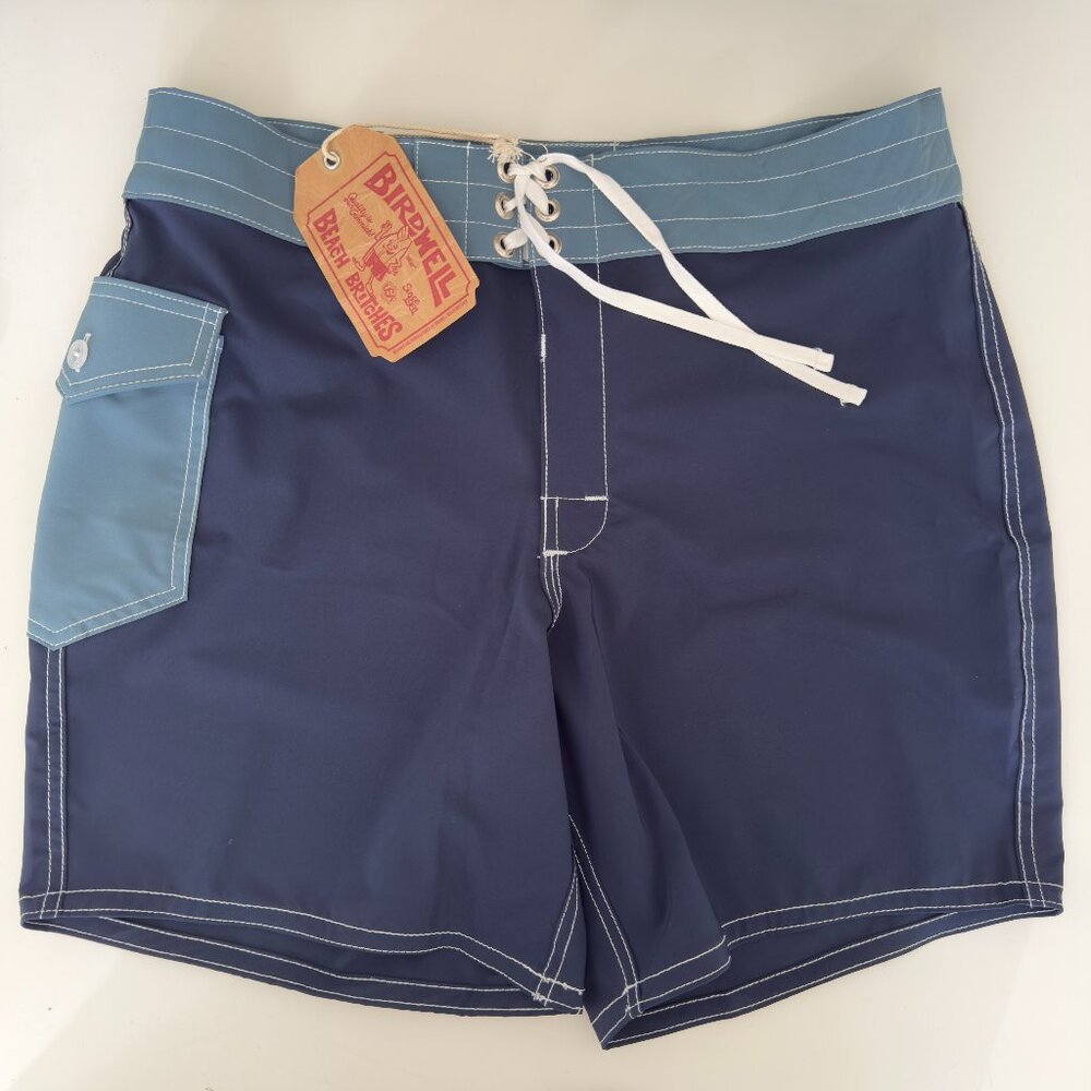 Birdwell Britches 808 16-19" 33 Federal Blue Navy Pop Pocket Boardshorts Shorts